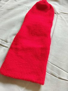 Red Knit Ski Mask Kids Balaclava Winter Monkey Cap