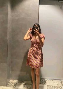 Floral Print Puff Sleeve Dress size- S