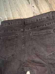 Stylish Distressed Black Jeans