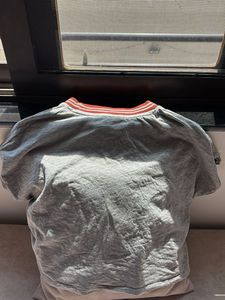 Grey Ringer Neck T-Shirt