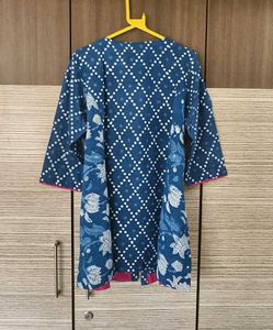 Blue Indigo Print Shrug XXL