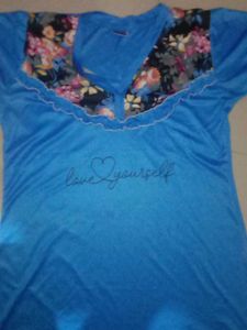 Blue Floral nightsuit