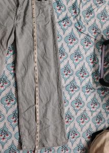 ZARA Grey Wash Wide Leg Jeans
