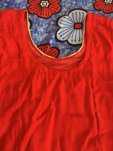 Red Embroidered Silk Blend Suit