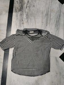 Chic Black & White Gingham Top🫶🏻