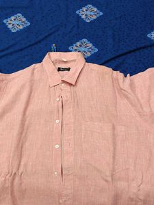 Men's Pink Linen Shirt