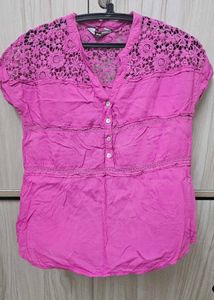 Pink Lace Top