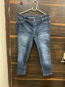 Blue Denim Capri Jeans