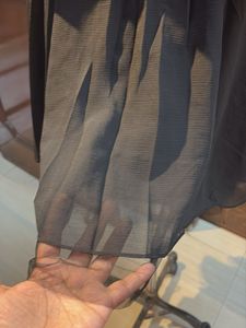 L size Chic Black Ruffle Top