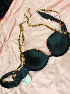 Tropical Print Bikini Top