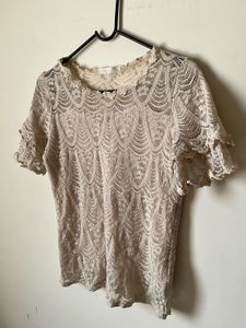 Lace Ruffle Sleeve Top