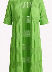 Lime Green Knit Cardigan