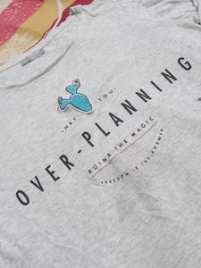 Grey Cactus Print Long Sleeve T-Shirt