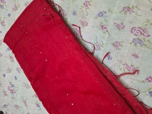 Royal Red Elegance – Golden Border Saree