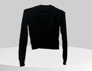 short Black Knit Cardigan