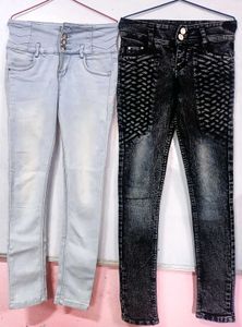 Combo ✨High-Waisted Denim Jeans - Set of 2