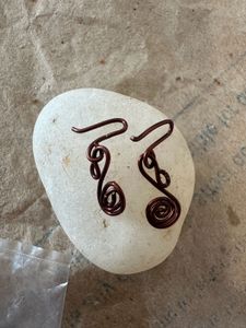 Artistic Wire Swirl Earrings Copper