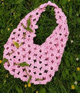 Handmade Crochet Flower Bag