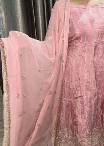 Beautiful Pink Embroidered Dupatta