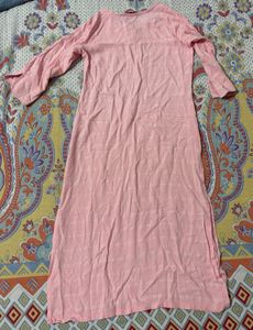 Pink Checked Kurta