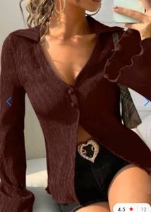 Chic Textured Button-Up shirt