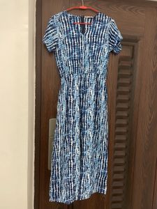 Stylish Blue Tie-Dye Jumpsuit