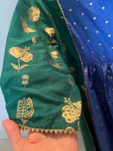 Blue &amp; Green ethnic festive Kurta