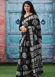 ELEGANT Black &amp; White Saree🖤