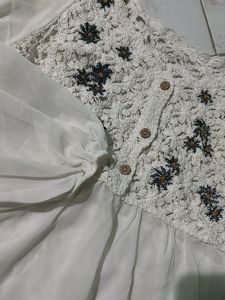 Chic Embroidered Peplum Blouse