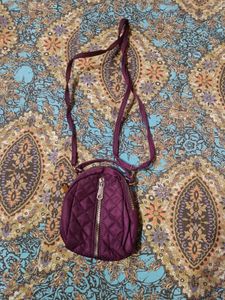 Purple Quilted Crossbody Bag