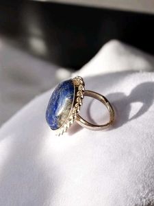 Natural Lapis Lazuli Crystal Ring