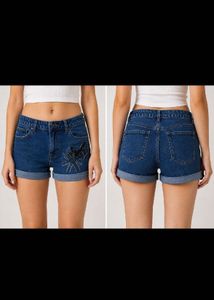 Set of 2 Stylish Women's Denim Shorts