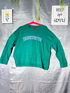 Green "Brunette" Graphic Sweatshirt