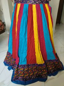 Boho Striped Patchwork Maxi Skirt