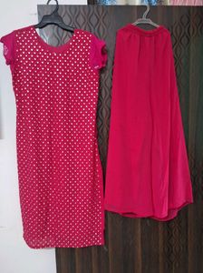 Embellished Magenta Kurta