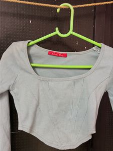 Trendy Blue Corset Top