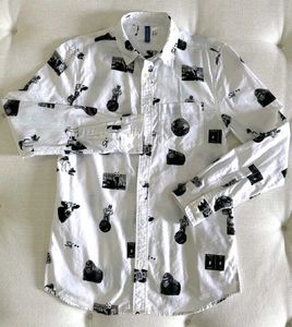 H&M Rare Animal Print Party Wear Shirt