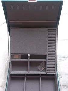 Elegant Teal Jewelry Box Organizer
