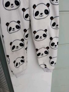 Cute Panda Print Fleece Top