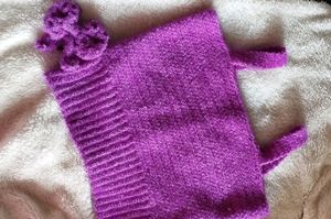 Crochet Top With Crochet Ribbon Hairtie