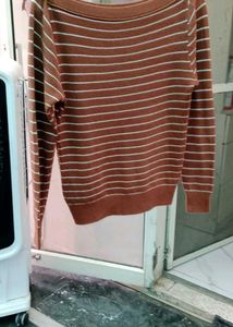 Striped Boat Neck Sweater