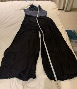 Lovely Halter Neck Grey &amp; Black Jumpsuit