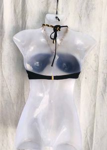 12410. Chic Bikini Top with Gold Chain