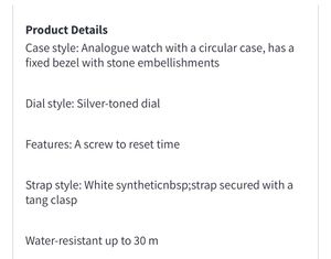 White Colour Silver Fastrack Watch