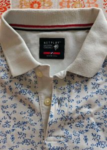 Floral Print Polo T-Shirt