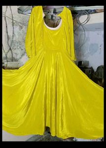 Vibrant Yellow Anarkali Gown