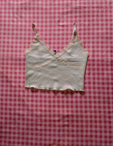 lace trim camisole top