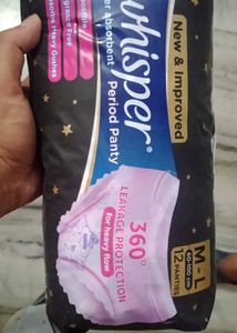 Whisper Period Panties - M-L (12 count)