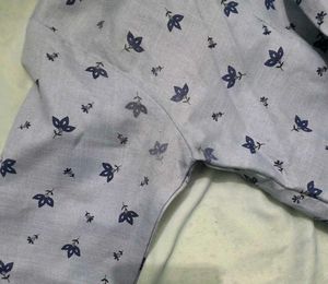 Light Blue Floral Print Shirt