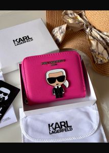 Karl Lagerfeld Pink Zip Around Wallet